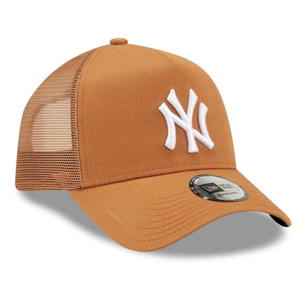 New Era New York Yankees Tonal Mesh Brown A-Frame Trucker Cap