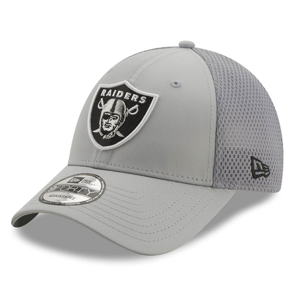 New Era Las Vegas Raiders NFL Team Arch Soft Grey 9FORTY Sports Clip Cap