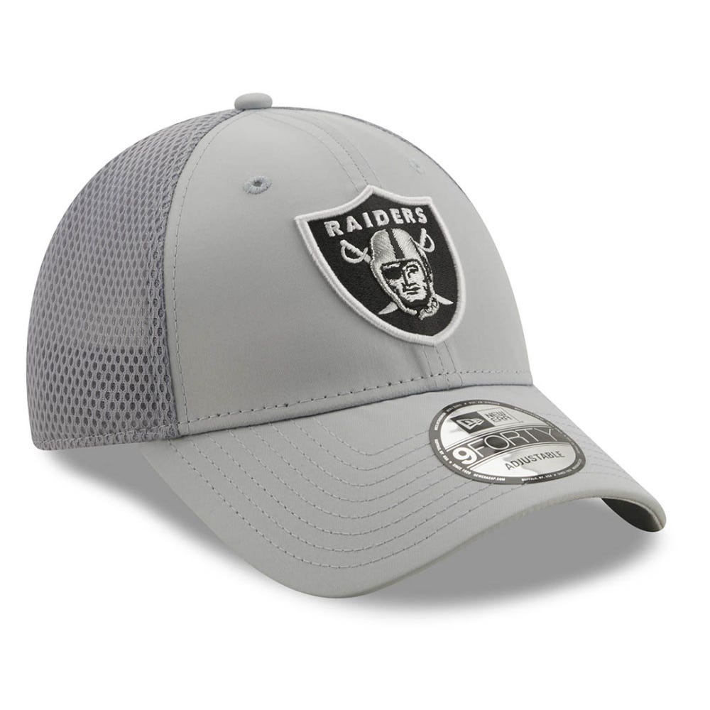 New Era Las Vegas Raiders NFL Team Arch Soft Grey 9FORTY Sports Clip Cap