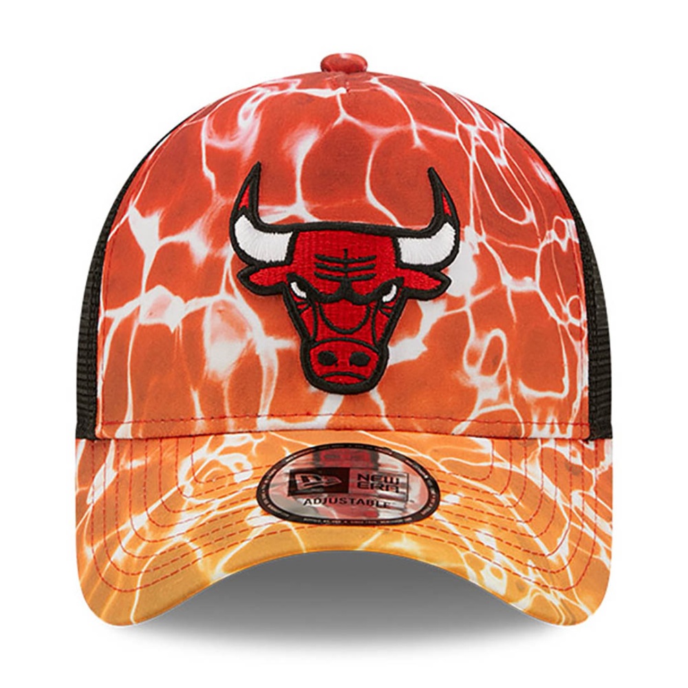 New Era Chicago Bulls Summer City Orange A-Frame Trucker Cap