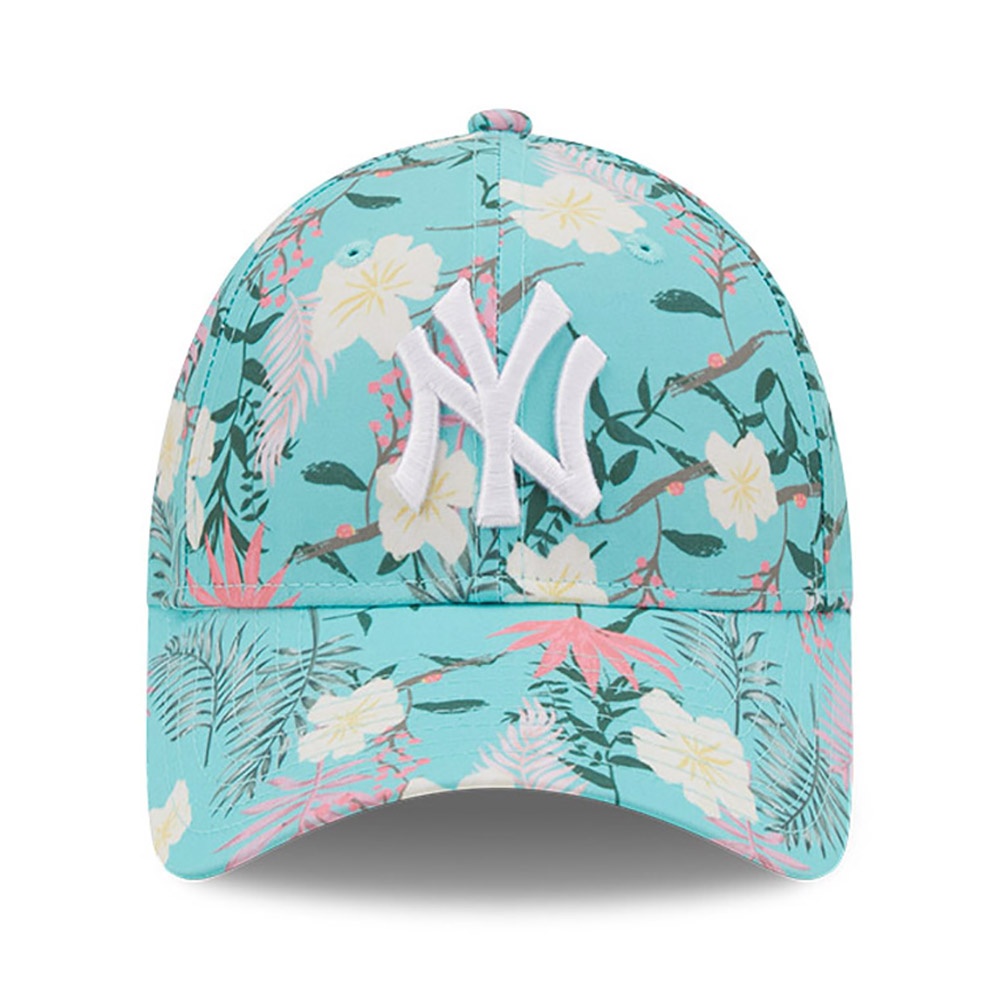 New Era New York Yankees Floral Womens Turquoise 9FORTY Adjustable Cap