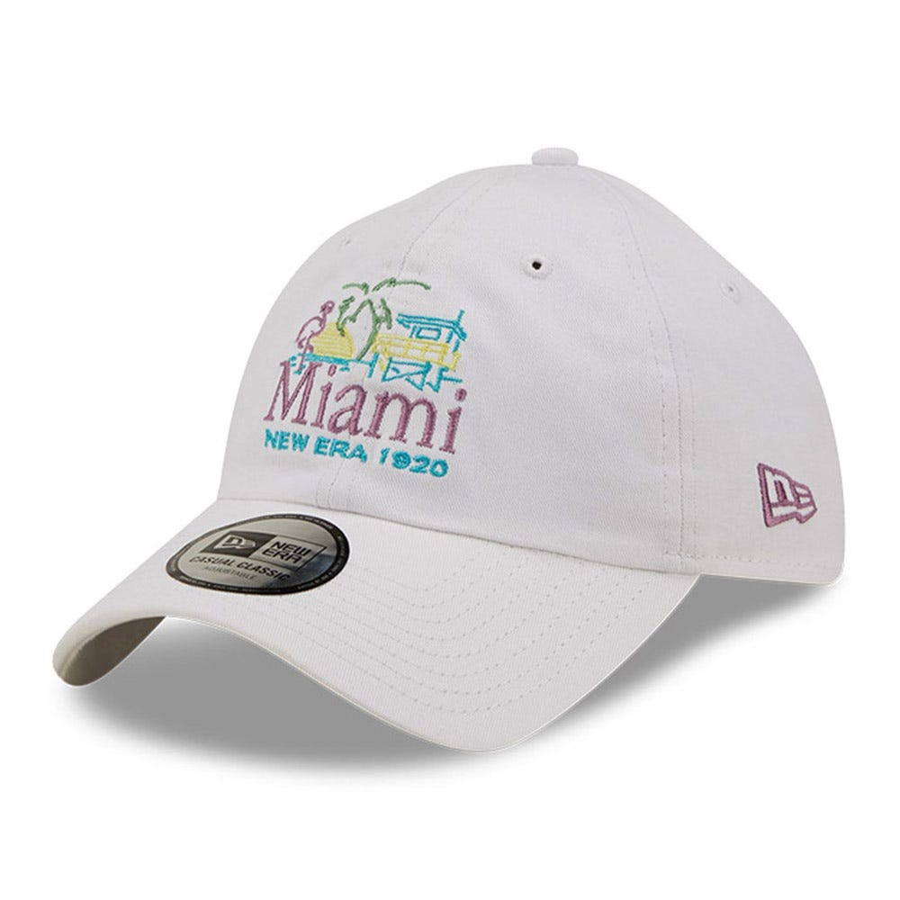 New Era Miami Script Logo White Casual Classic Cap