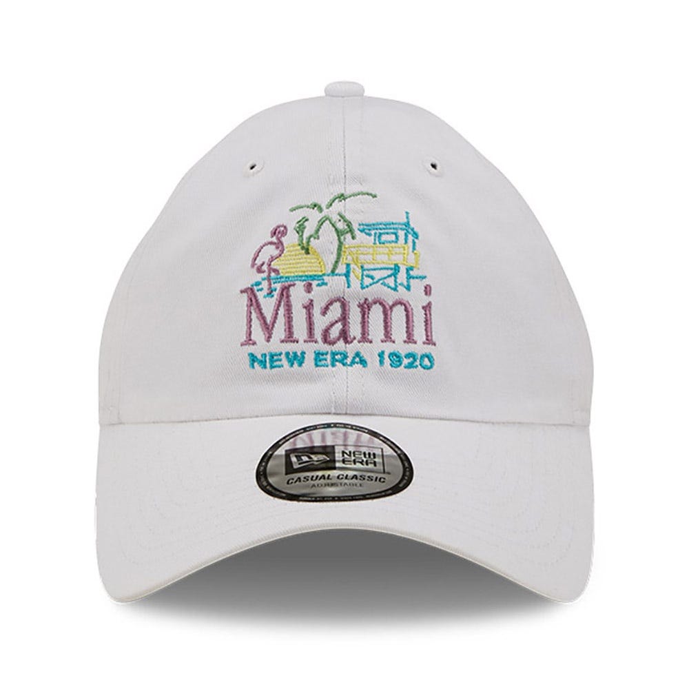 New Era Miami Script Logo White Casual Classic Cap