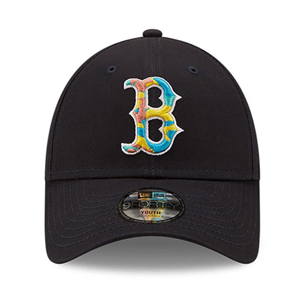 New Era Boston Red Sox Camo Infill Kids Navy 9FORTY Adjustable Cap