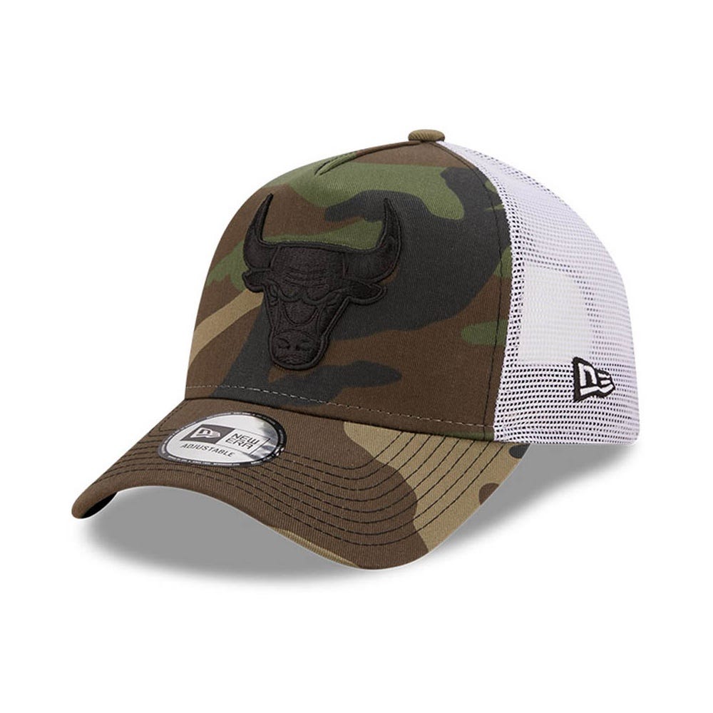 New Era Chicago Bulls NBA Camo A-Frame Trucker Cap