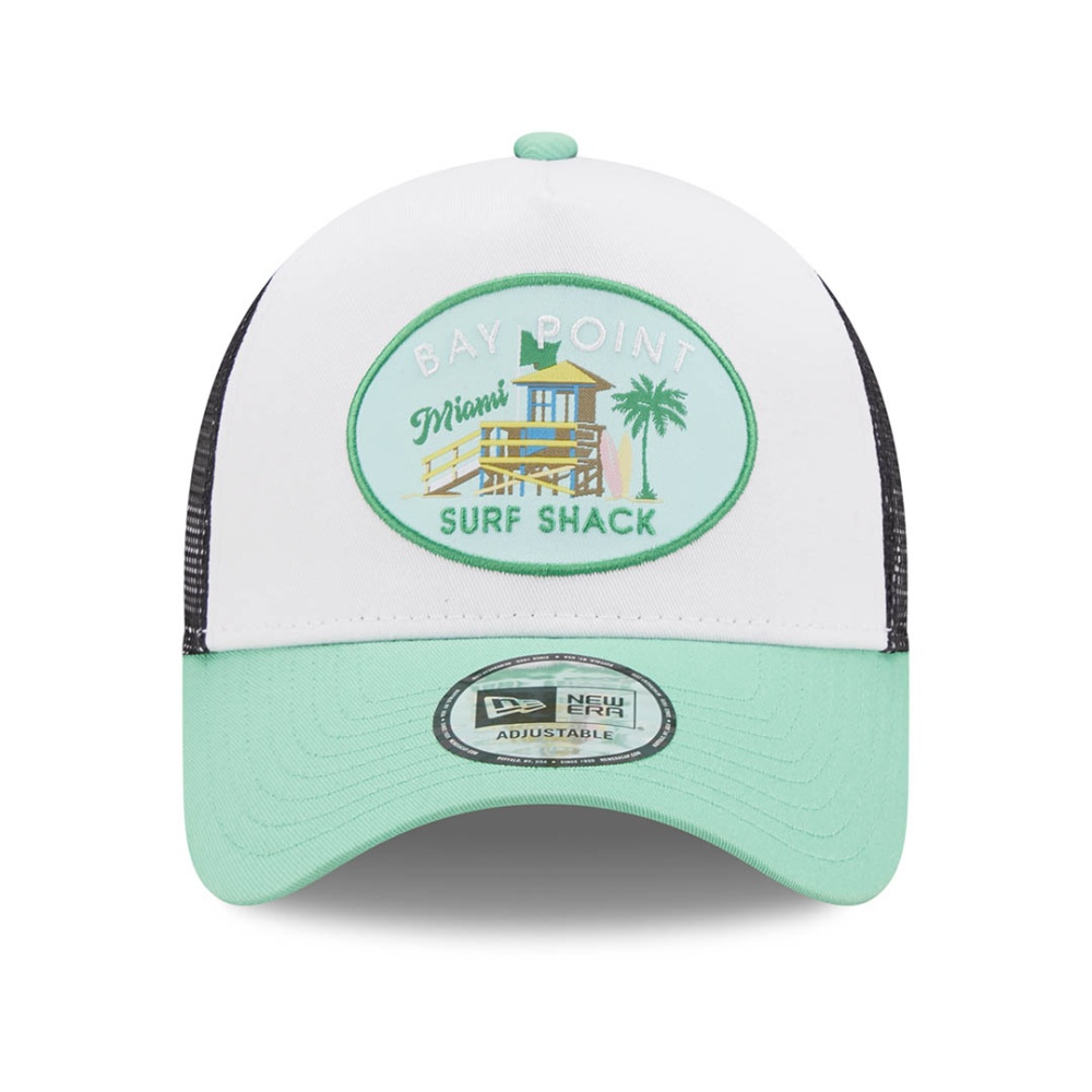 New Era Location Turquoise A-Frame Trucker Cap