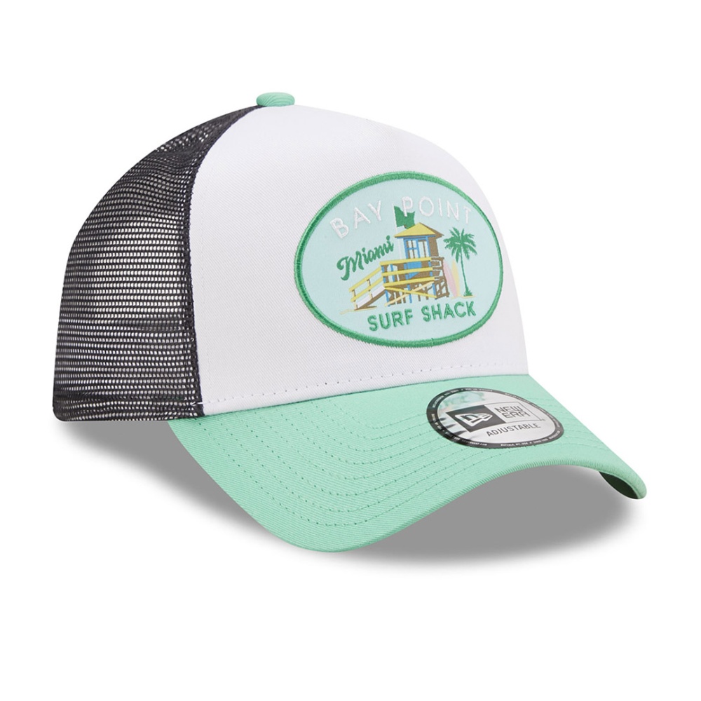 New Era Location Turquoise A-Frame Trucker Cap