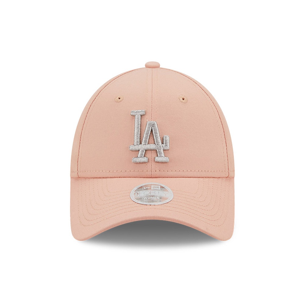 New Era LA Dodgers Metallic Logo Womens Pink 9FORTY Adjustable Cap