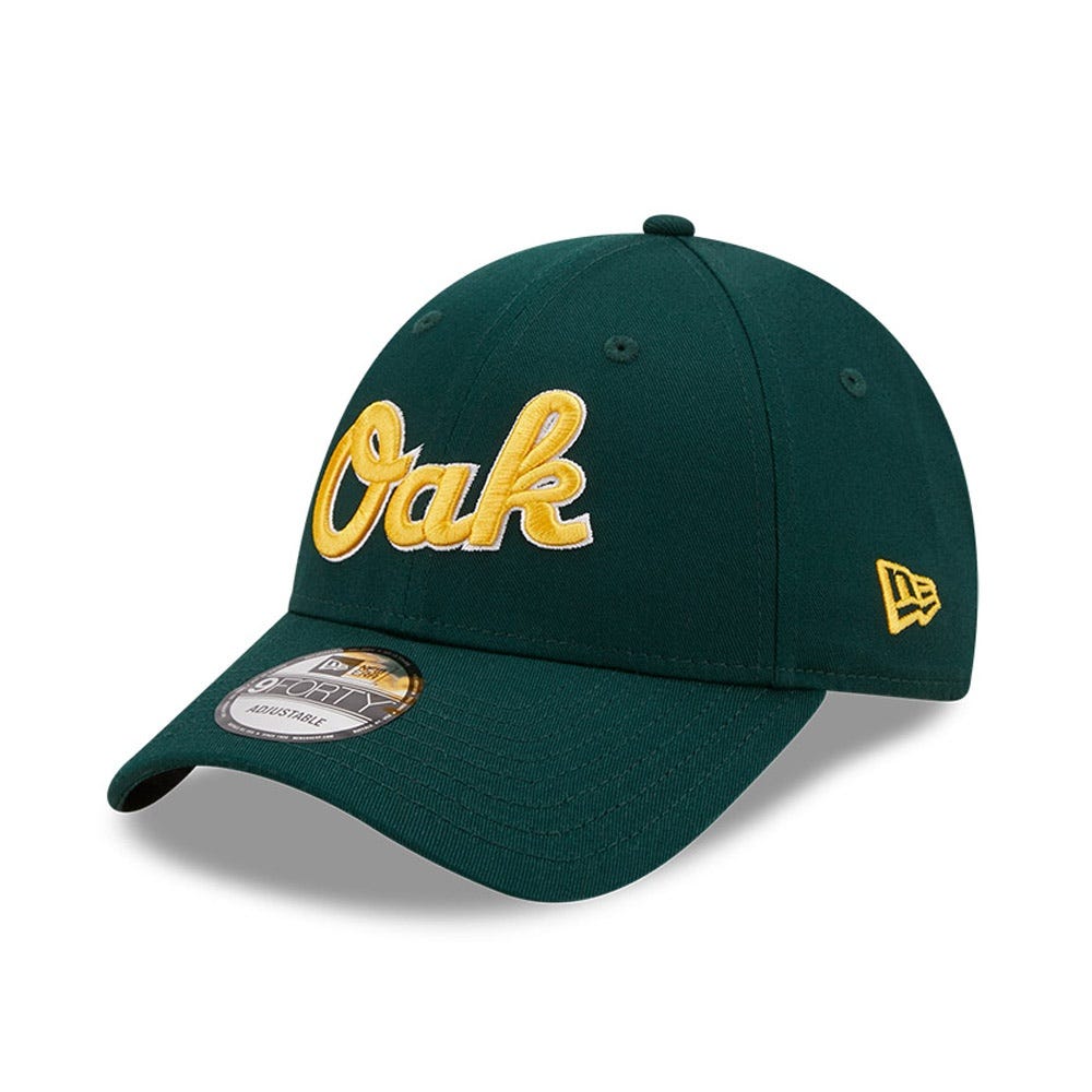New Era Oakland Athletics Wordmark Logo Green 9FORTY Adjustable Cap