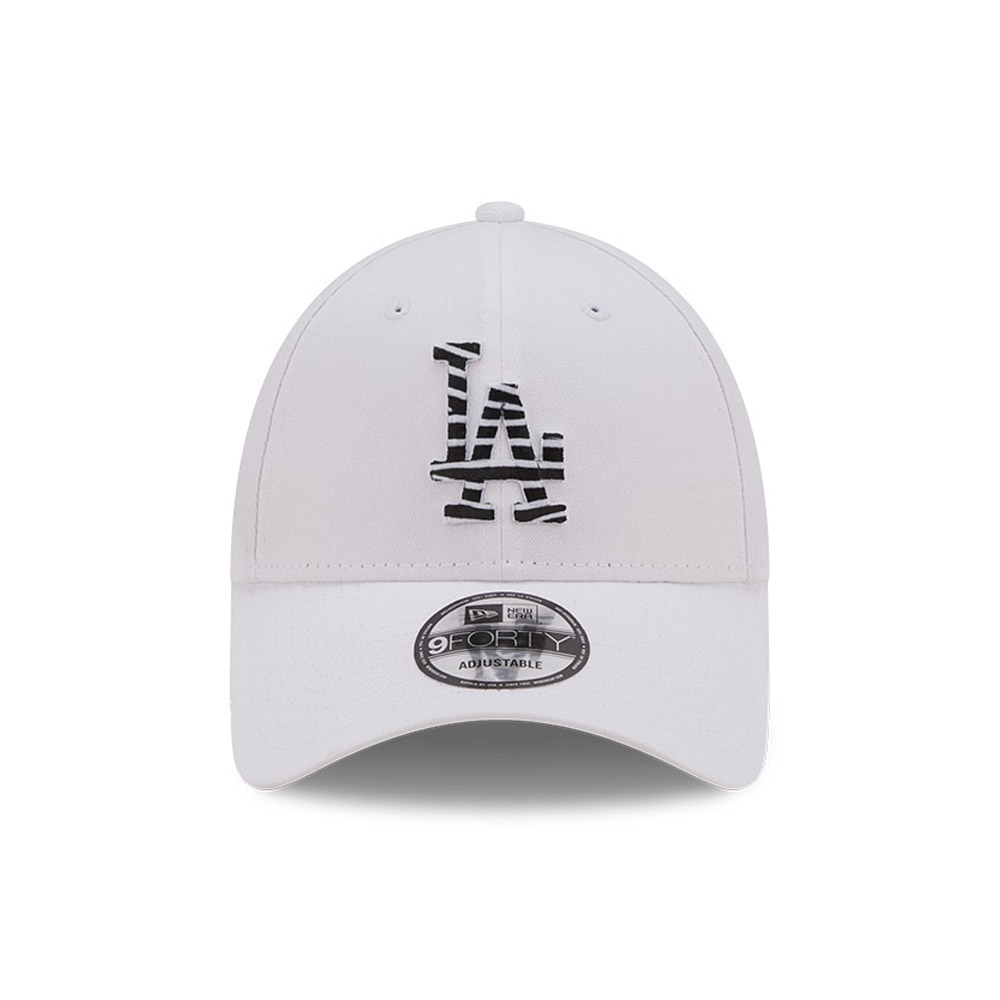 New Era LA Dodgers Logo Infill White 9FORTY Adjustable Cap