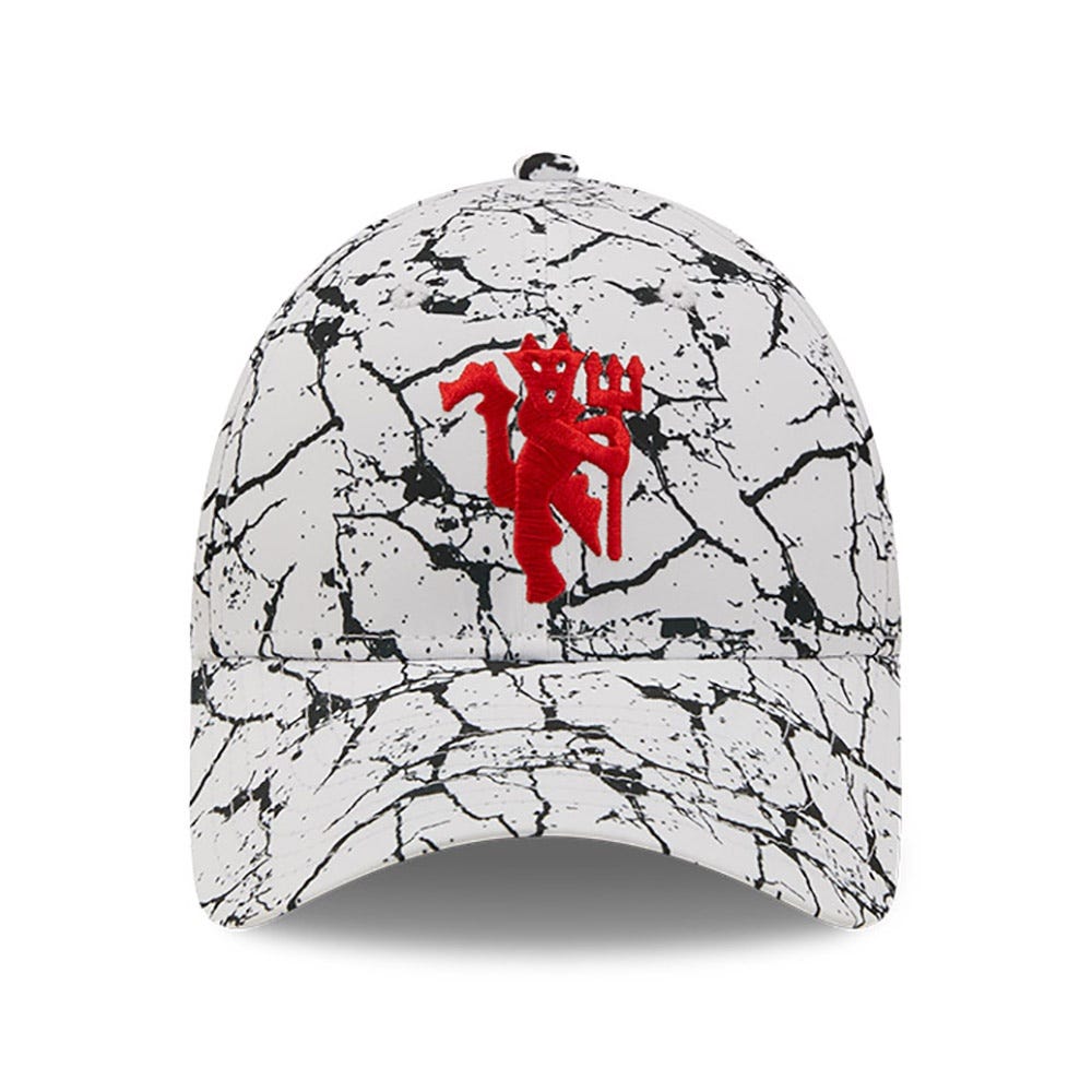 New Era Manchester United Logo Marble White 9FORTY Adjustable Cap
