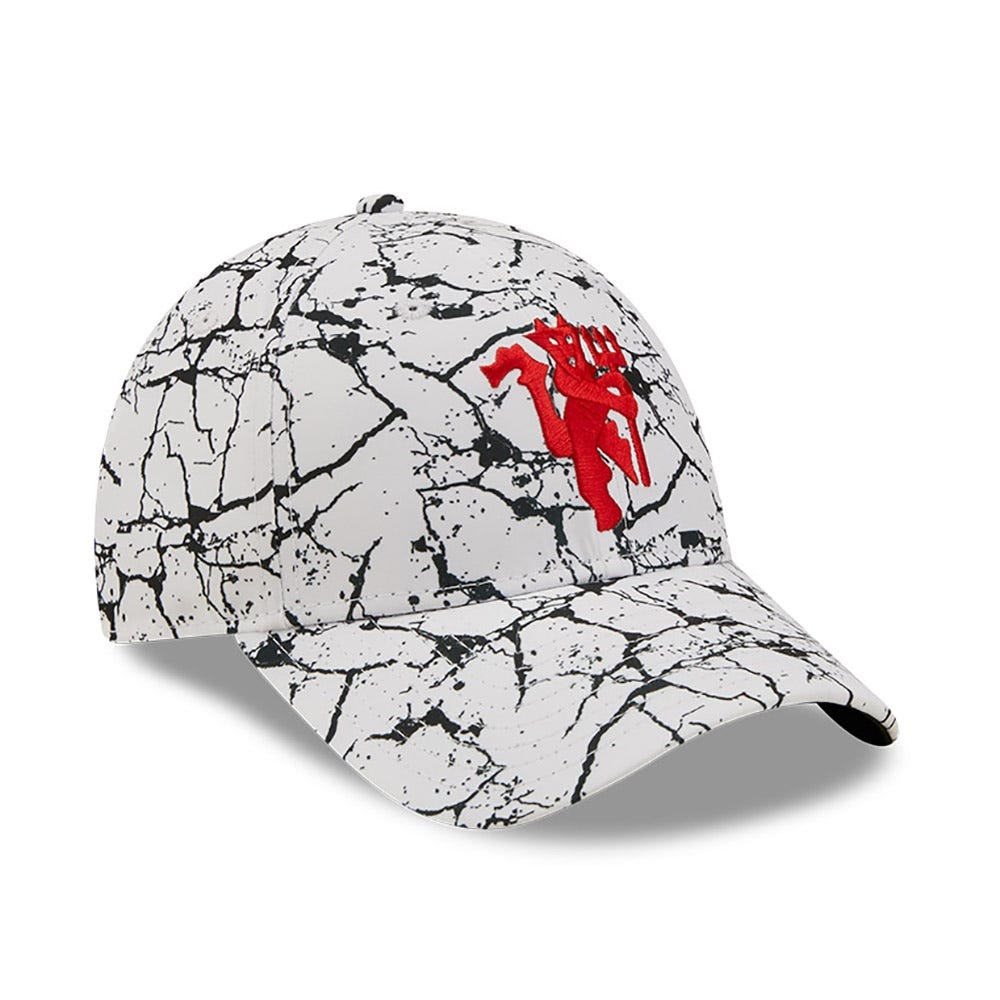 New Era Manchester United Logo Marble White 9FORTY Adjustable Cap