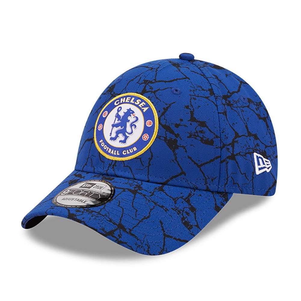 New Era Chelsea Marble FC Lion Crest Blue 9FORTY Adjustable Cap