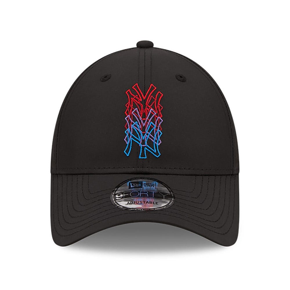 New Era New York Yankees Stack Logo Black 9FORTY Adjustable Cap