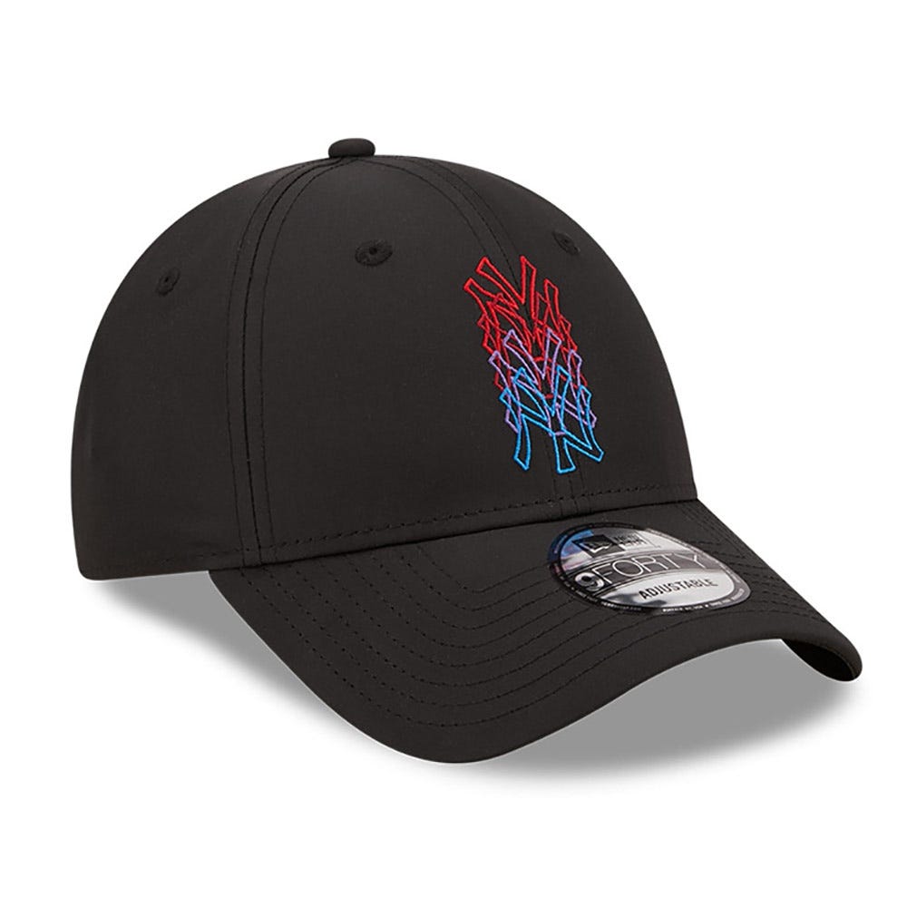 New Era New York Yankees Stack Logo Black 9FORTY Adjustable Cap