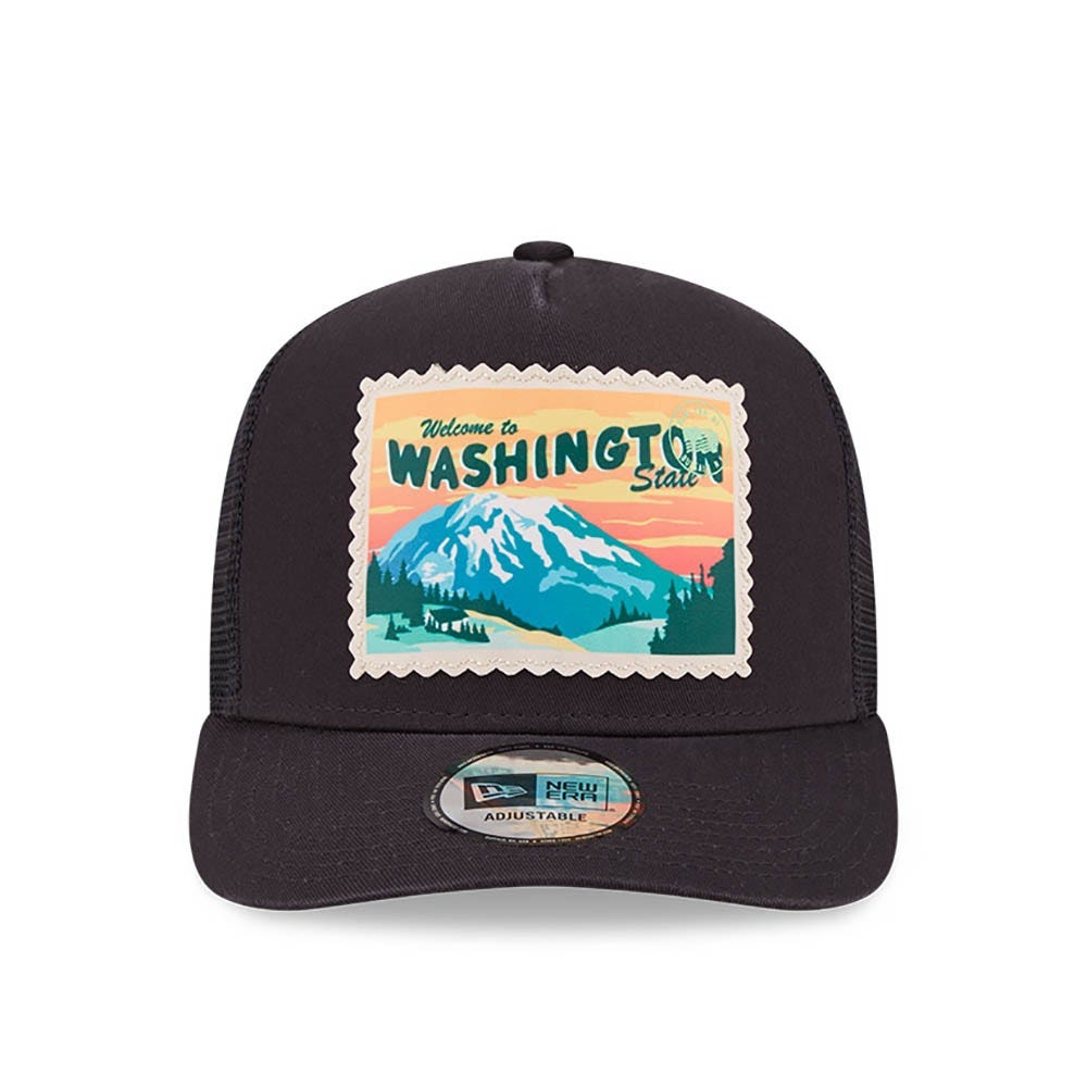 New Era Washington Postcard Navy Adjustable Trucker Cap