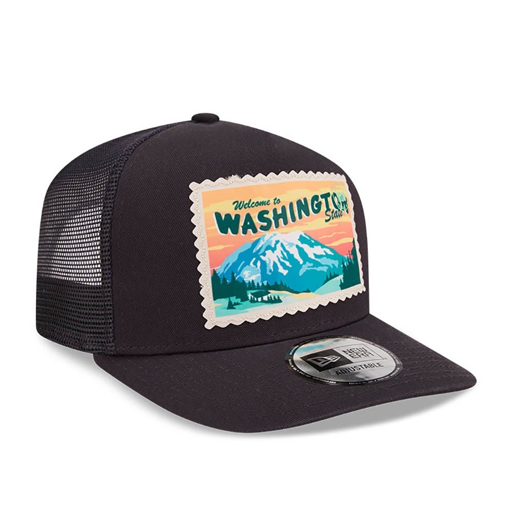 New Era Washington Postcard Navy Adjustable Trucker Cap