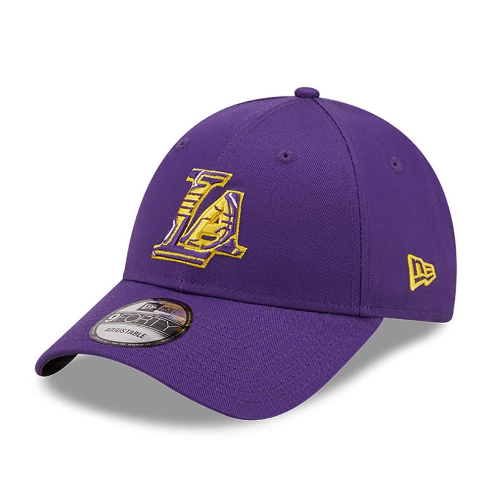 New Era Los Angeles Lakers Logo Infill Purple 9FORTY Adjustable Cap