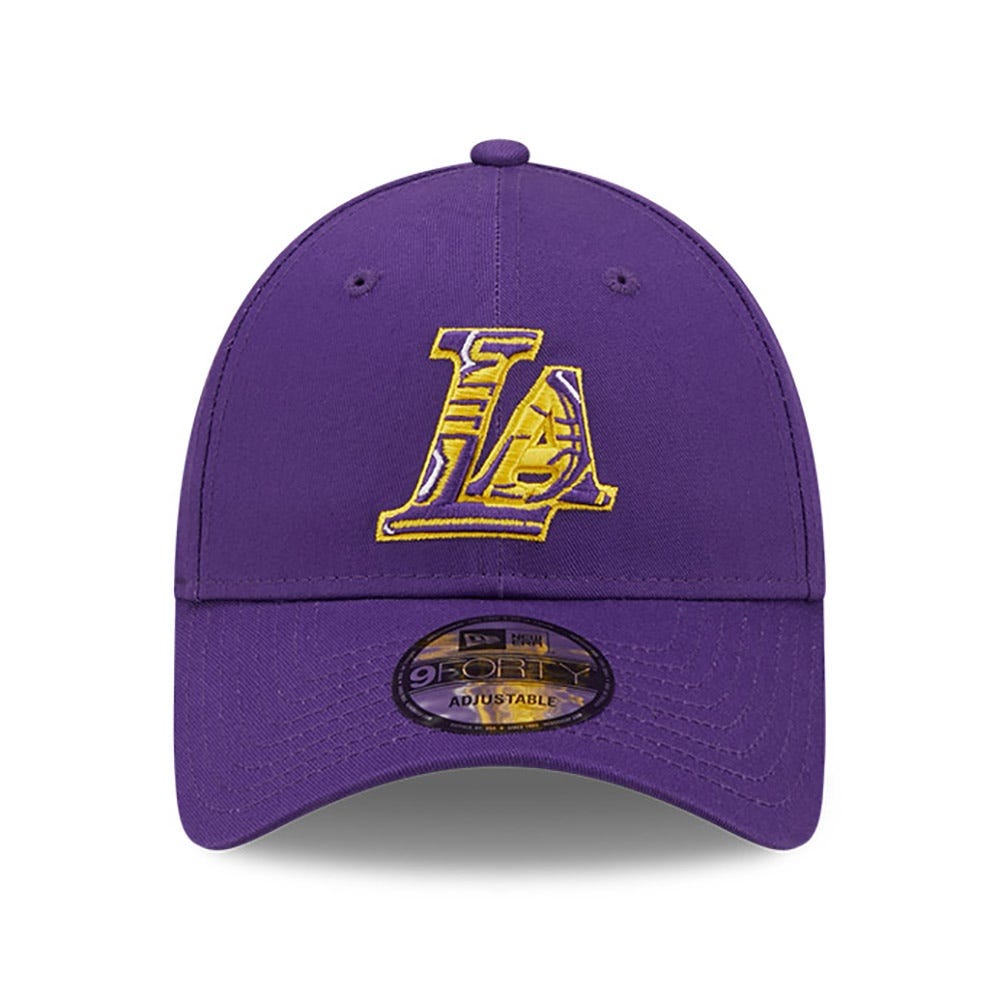 New Era Los Angeles Lakers Logo Infill Purple 9FORTY Adjustable Cap
