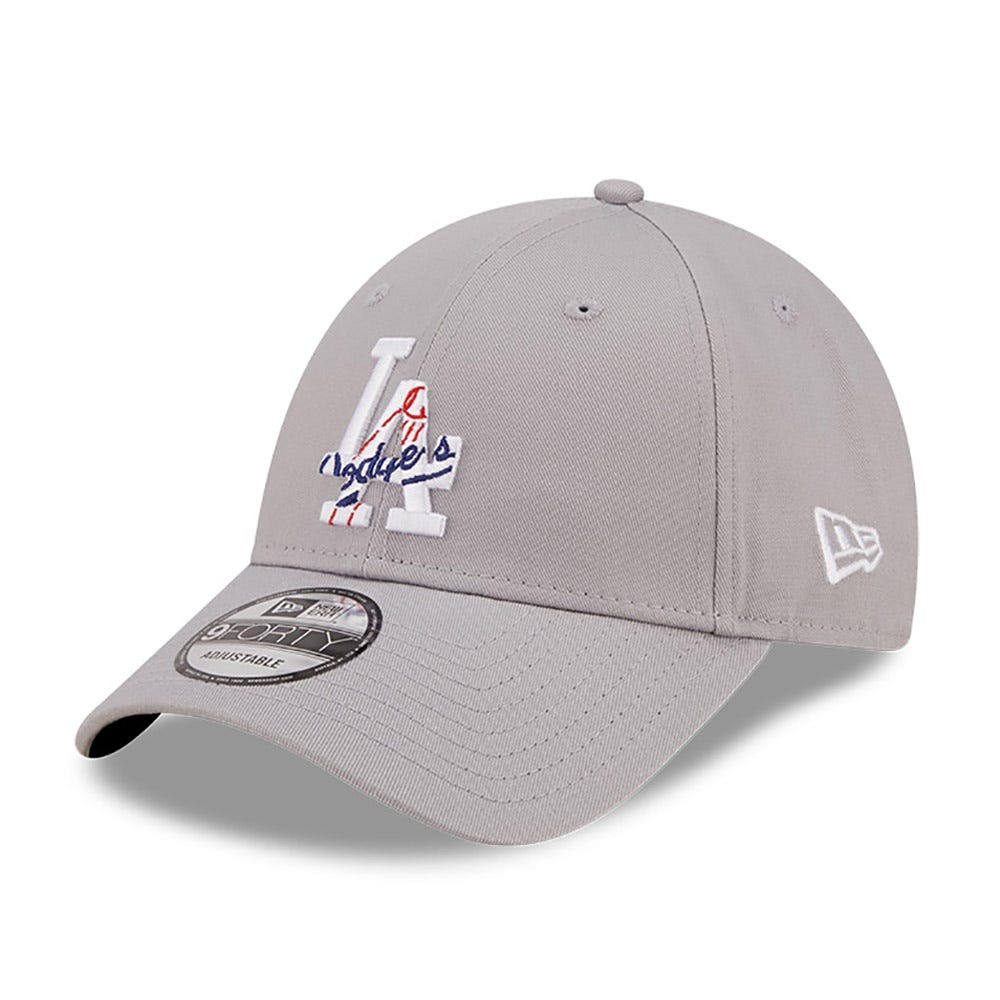 New Era Los Angeles Dodgers Logo Infill Grey 9FORTY Adjustable Cap