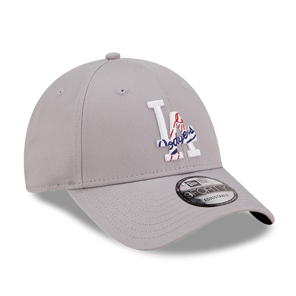 New Era Los Angeles Dodgers Logo Infill Grey 9FORTY Adjustable Cap