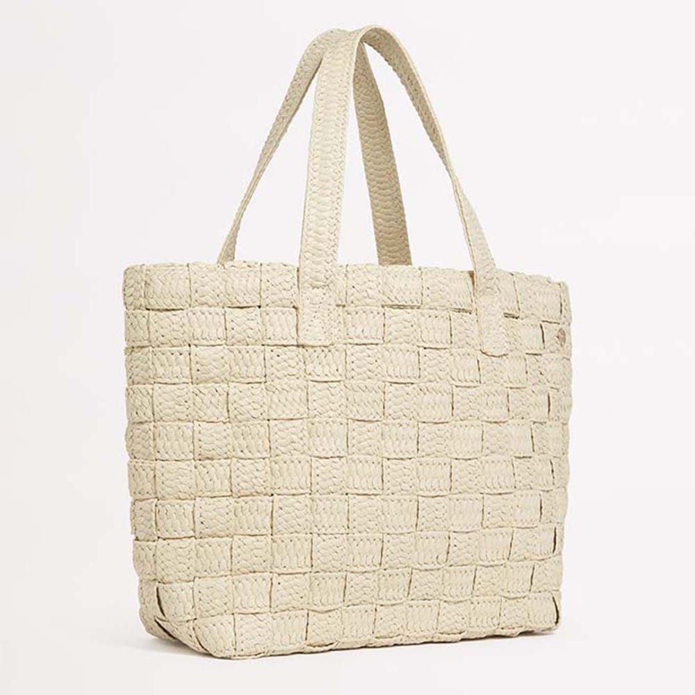 Seafolly Criss Cross Woven Tote Bag - Natural