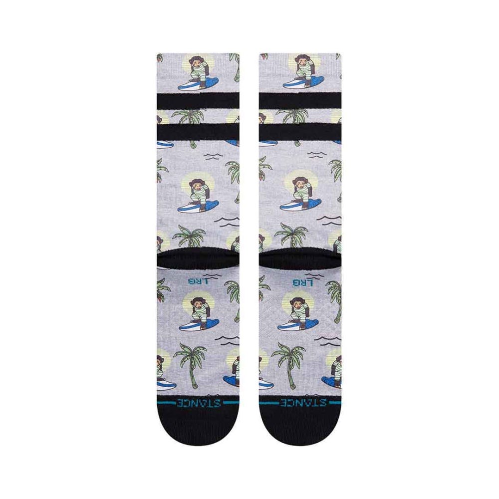 Stance Surfing Monkey Crew Socks in Grey