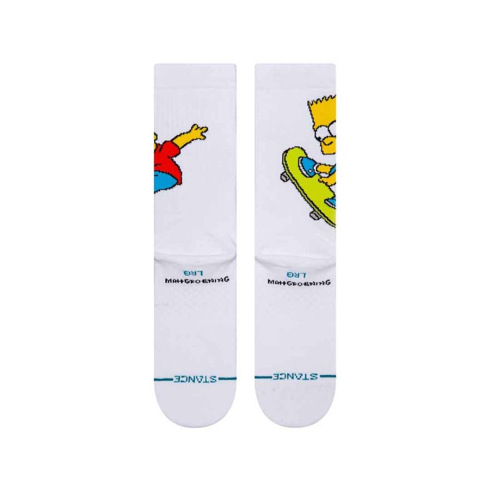 Stance Simpsons Bart Simpson Crew Socks in White