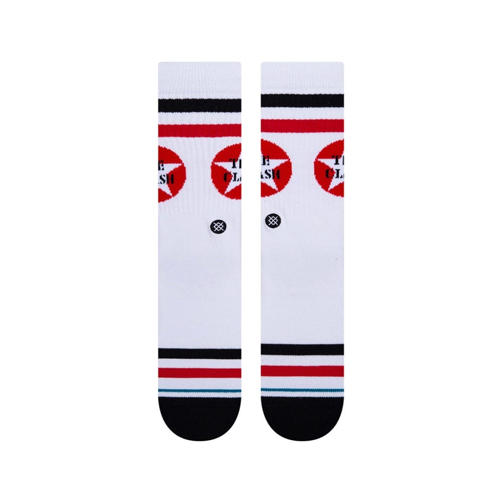 Stance The Clash Clampdown Crew Socks in White