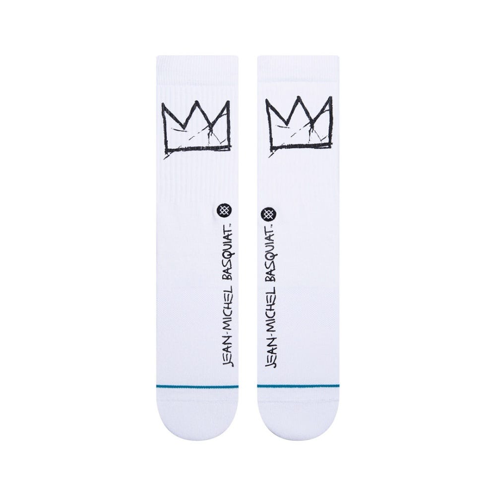 Stance Jean-Michel Basquiat Signature Crew Socks in White