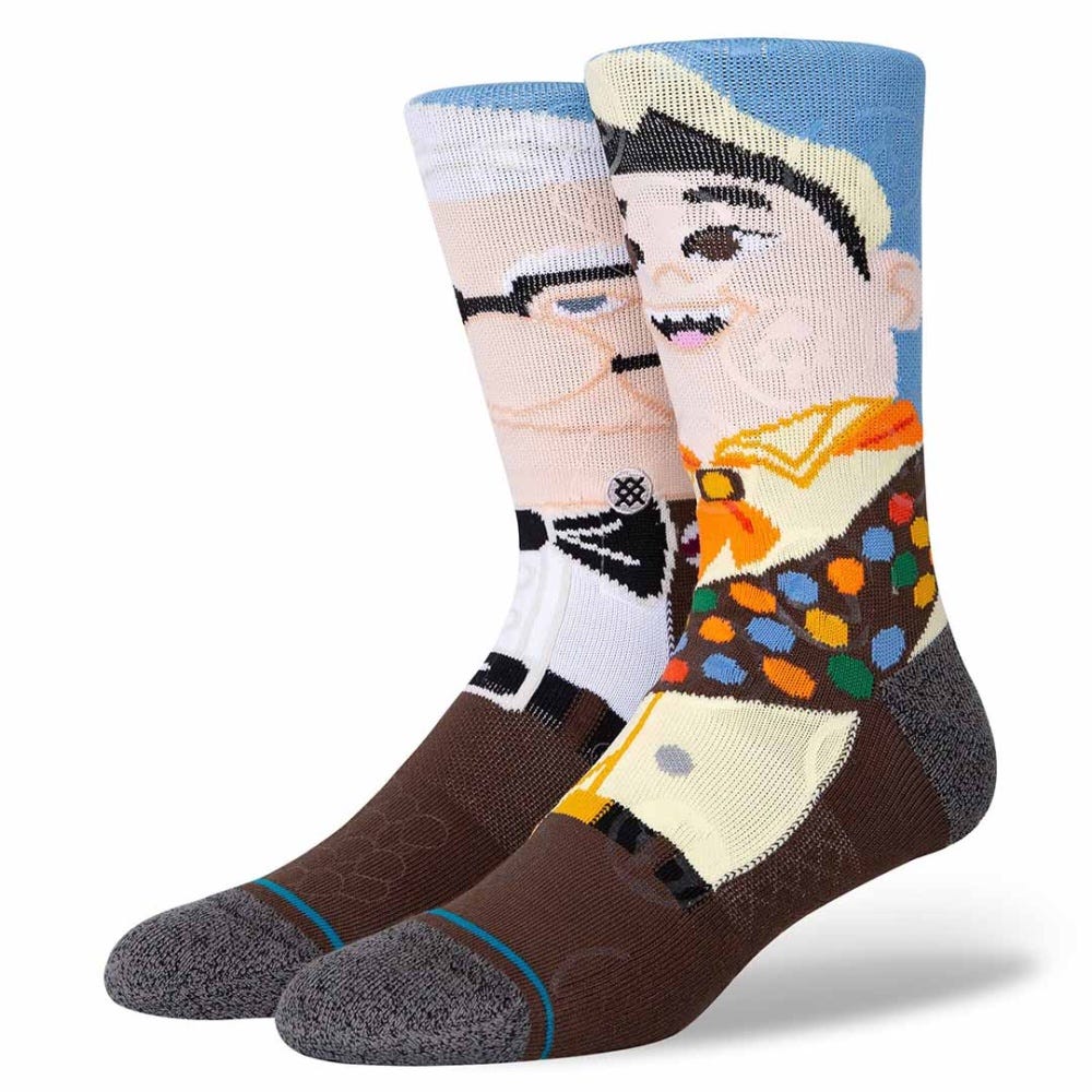 Stance Pixar Wilderness Explorer Crew Socks in Light Blue