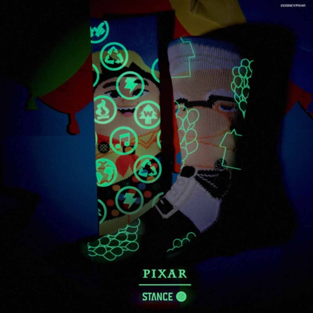 Stance Pixar Wilderness Explorer Crew Socks in Light Blue