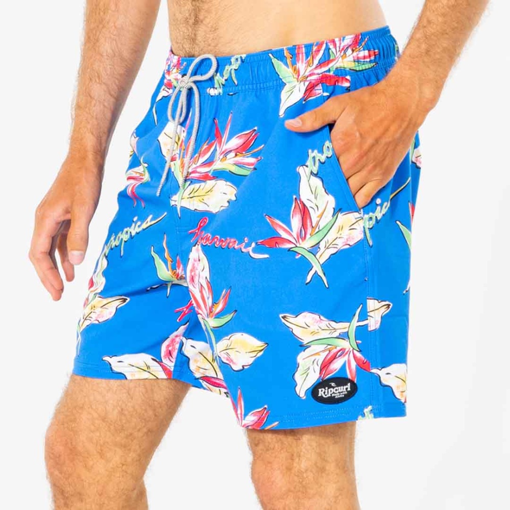 Rip Curl Hawaii Tropics Volley Short in Deep Blue