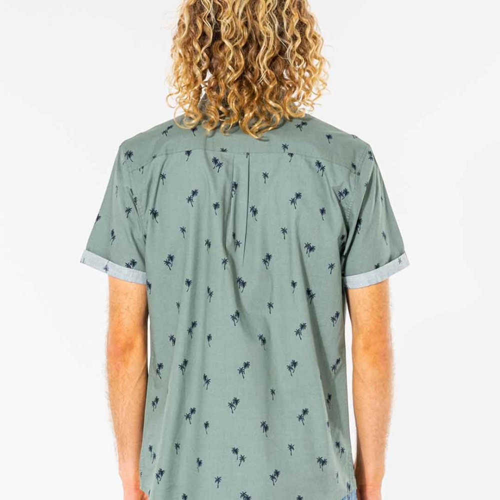 Rip Curl Paradise Palm Short Sleeve Shirt in Washed Clover