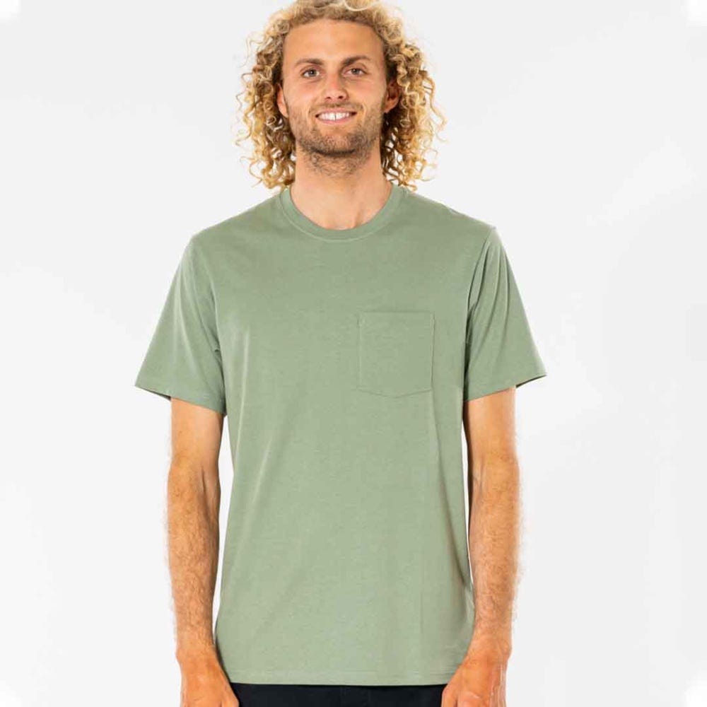 Rip Curl Plain Pocket T-Shirt in Washed Clover