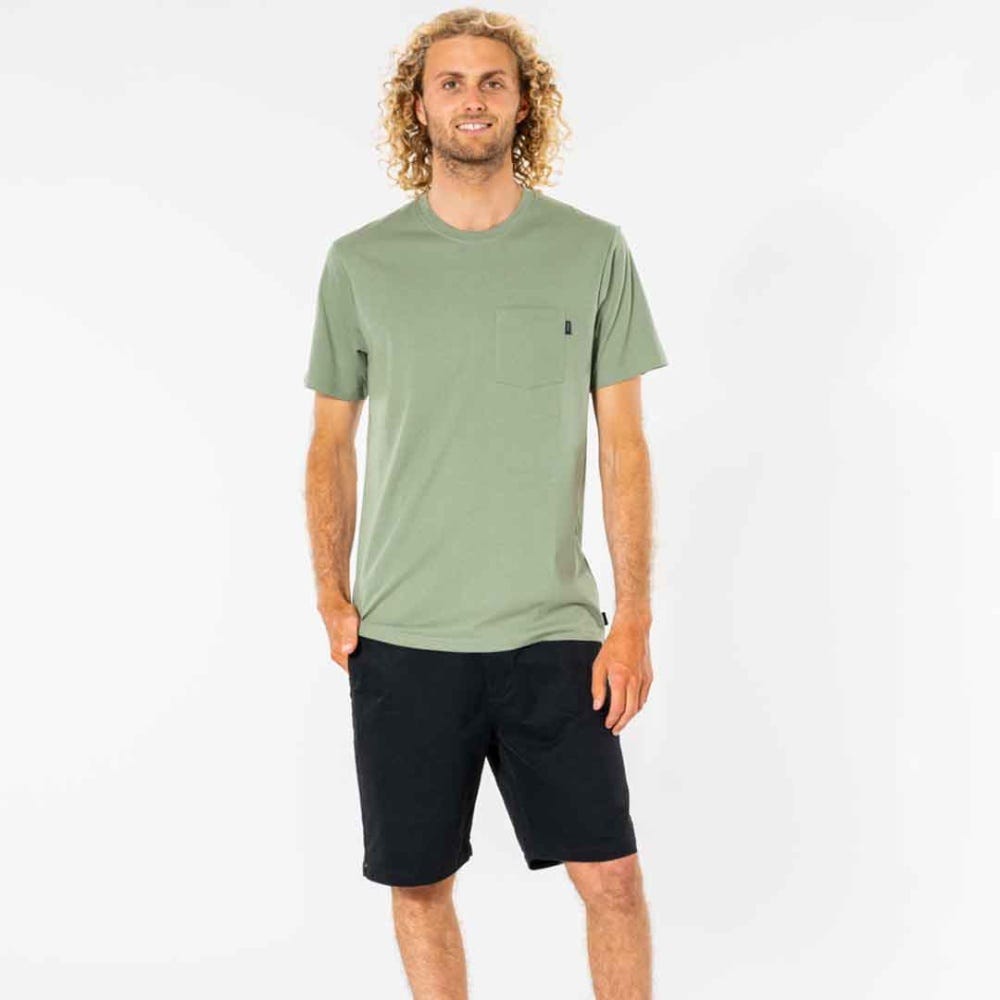 Rip Curl Plain Pocket T-Shirt in Washed Clover