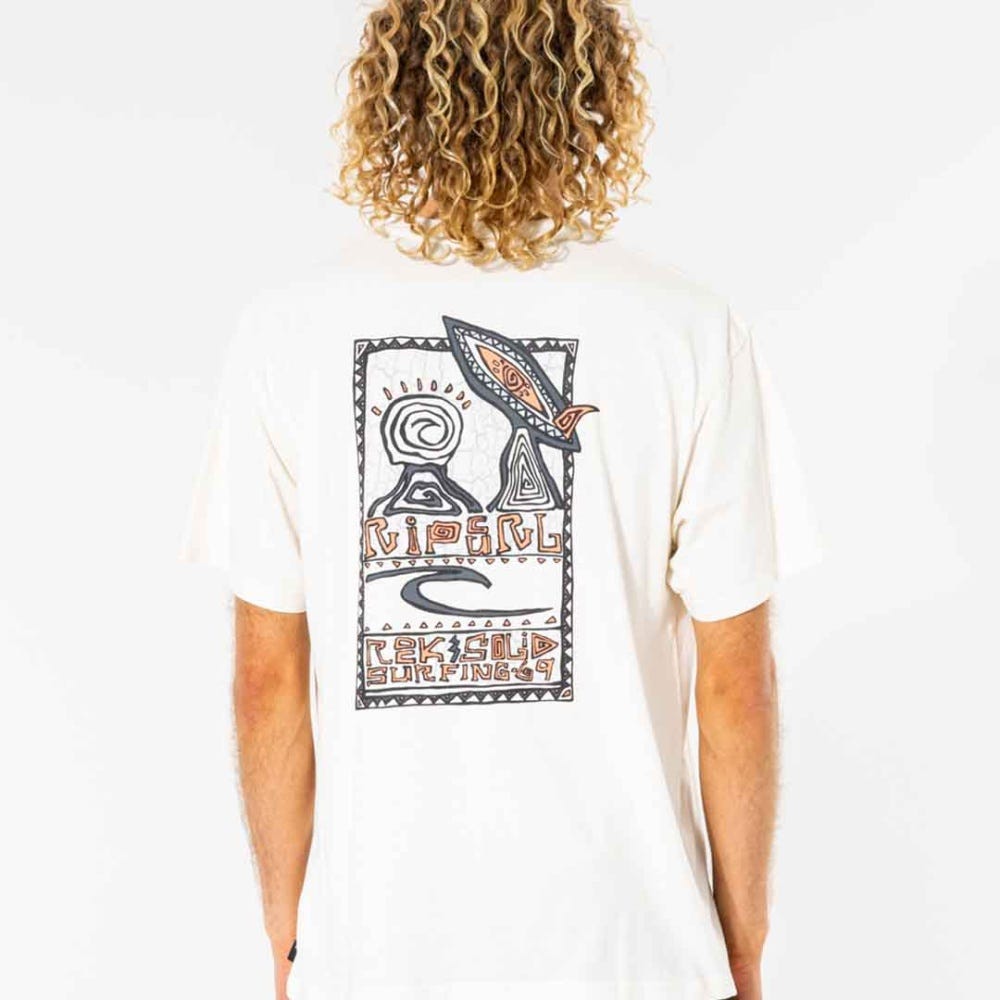 Rip Curl Rock Solid Gallery T-Shirt in Bone