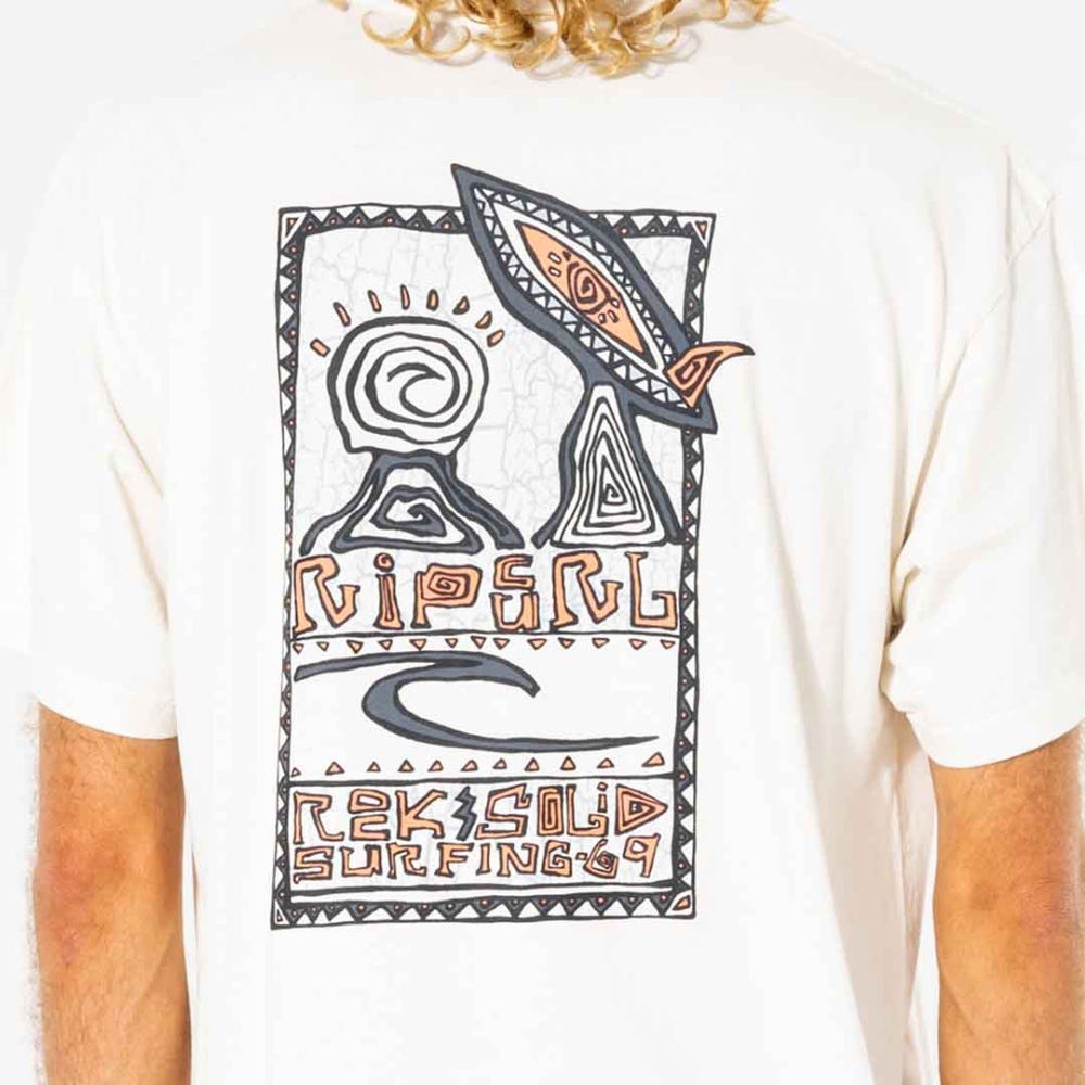Rip Curl Rock Solid Gallery T-Shirt in Bone