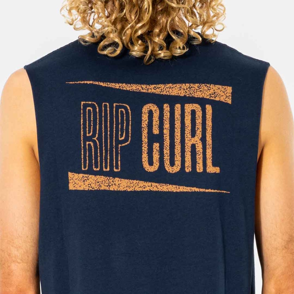 Rip Curl Wedge Muscle Tank Top in Navy