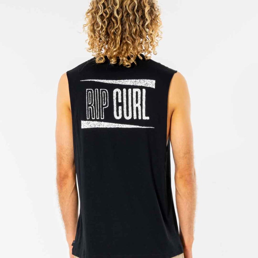 Rip Curl Wedge Muscle Tank Top in Black