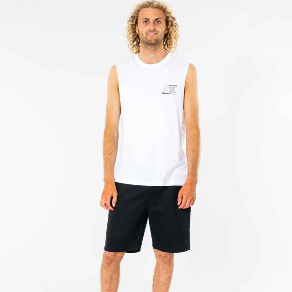 Rip Curl Wedge Muscle Tank Top in White