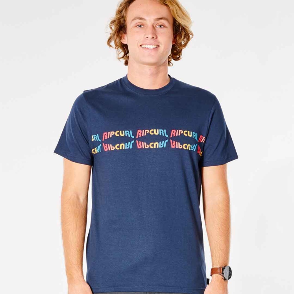 Rip Curl Surf Revival Reflect T-Shirt in Navy