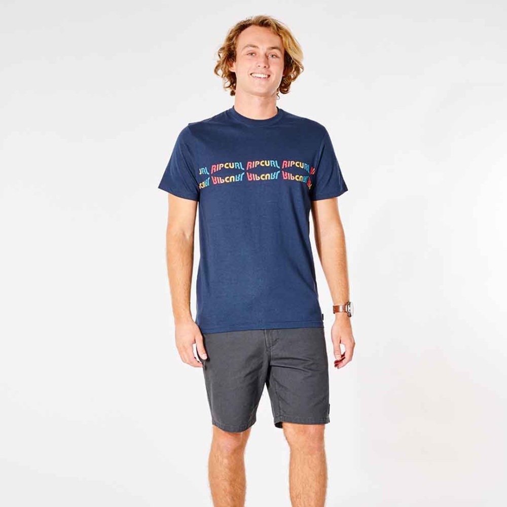 Rip Curl Surf Revival Reflect T-Shirt in Navy