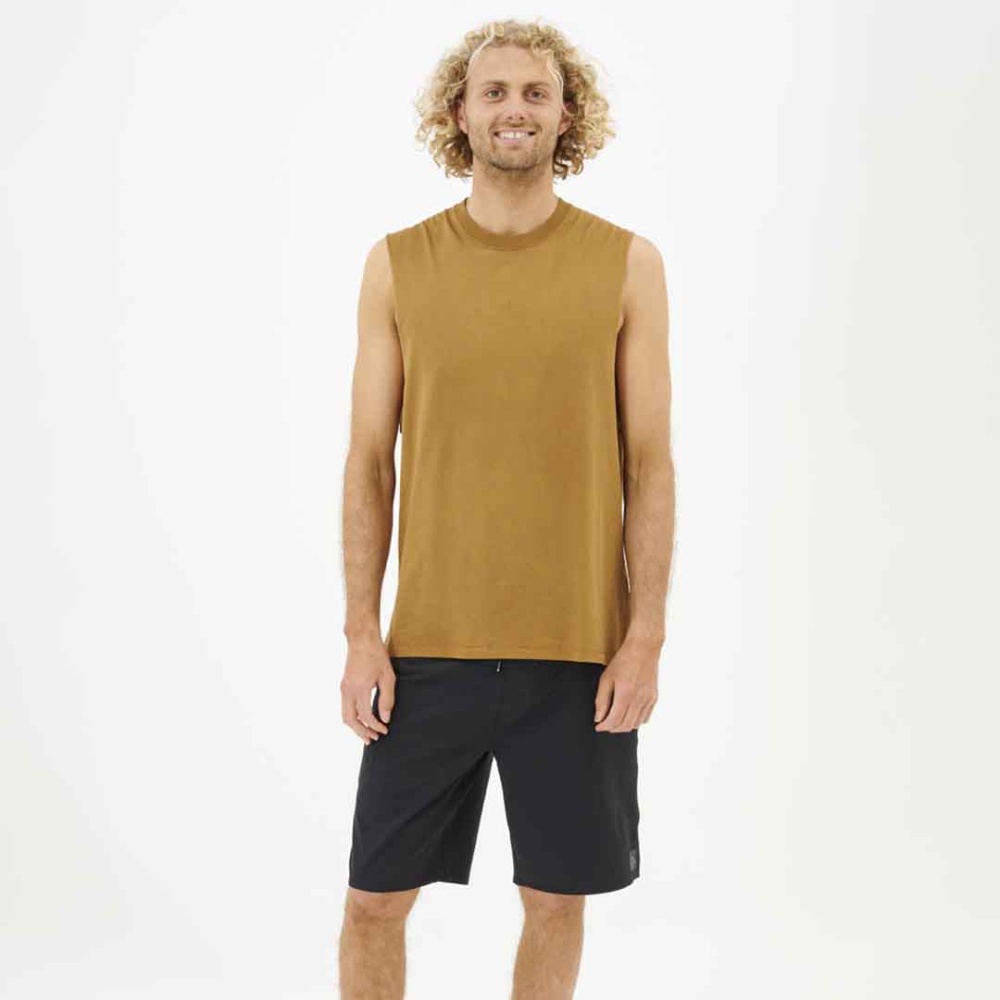 Rip Curl Plain Wash Muscle Tank in Gold