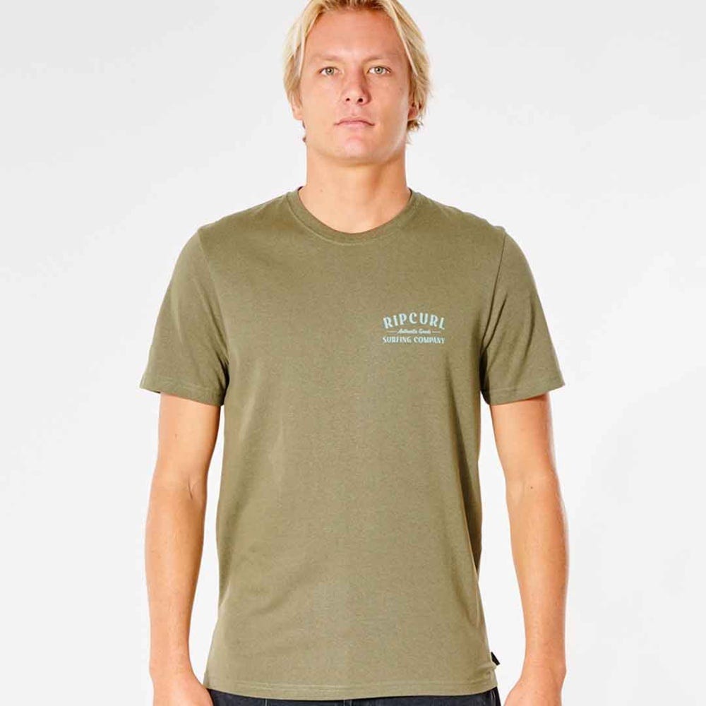 Rip Curl Authentic Goods T-Shirt in Olive Marle