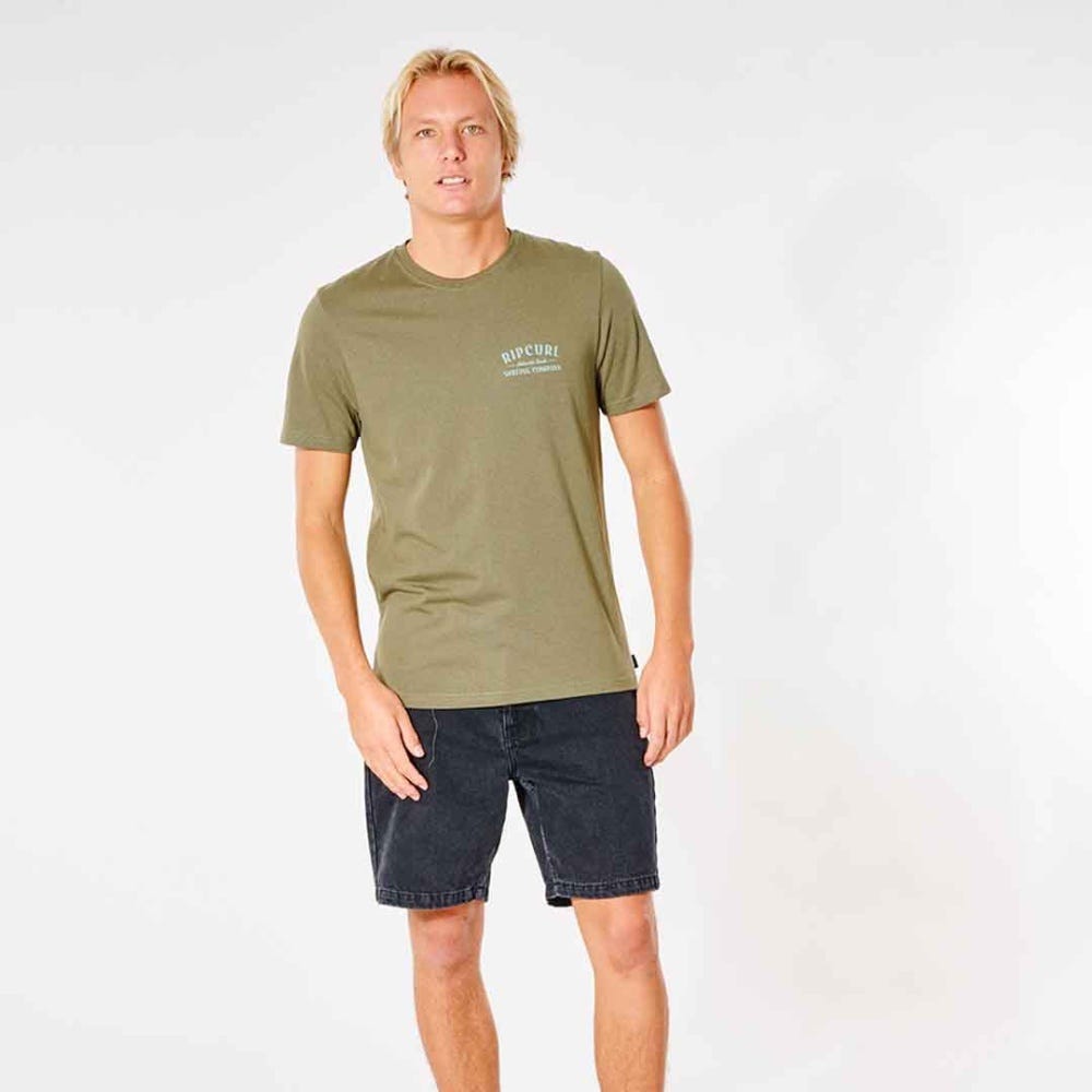 Rip Curl Authentic Goods T-Shirt in Olive Marle