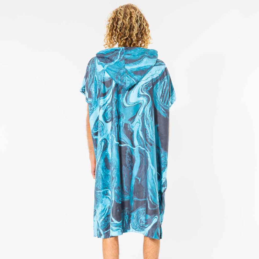 Rip Curl Mix Up Print Hooded Towel in Aqua