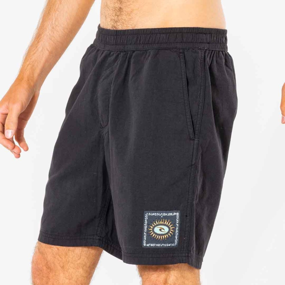 Rip Curl Rock Solid 18" Volley Walkshort in Washed Black