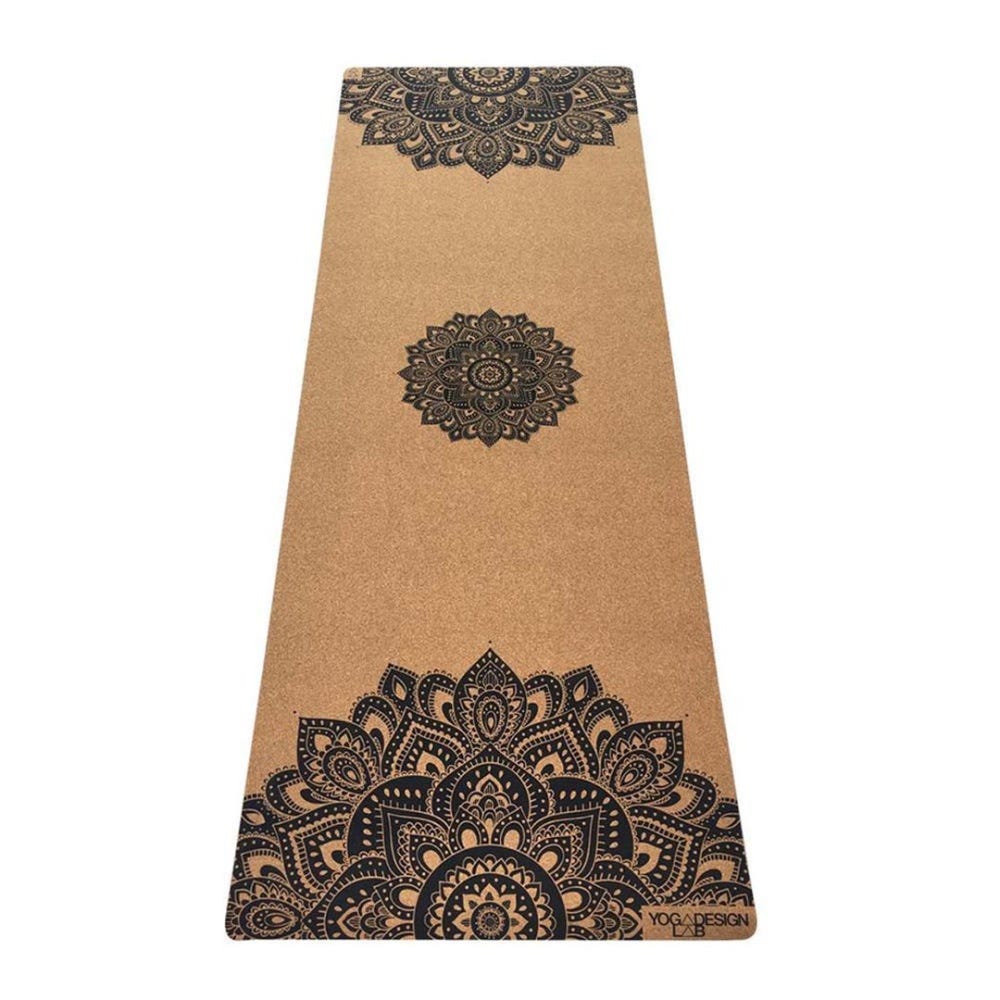 Yoga Design Lab 1.5mm Cork Yoga Mat in Mandala Black