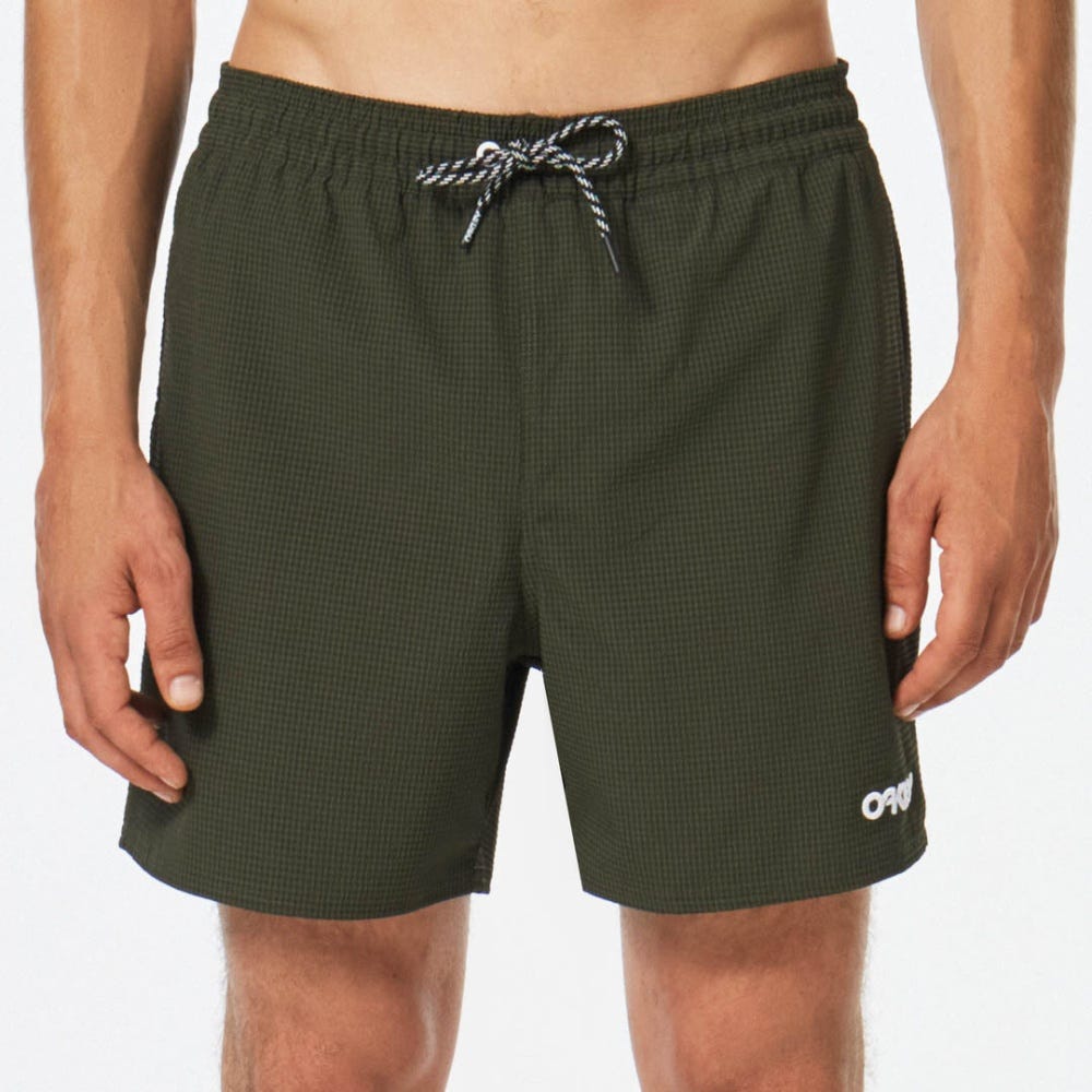 Oakley Seersucker 16" Beach Short in New Dark Brush
